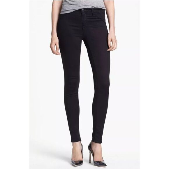 J Brand Black Luxe Steen Super Soft Skinny Jeans Size 24 - Picture 1 of 11